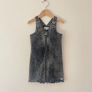 APPAMAN EUC Acid Wash Denim Zip Dress – Edgy Street Style Cool Girl Jumper
